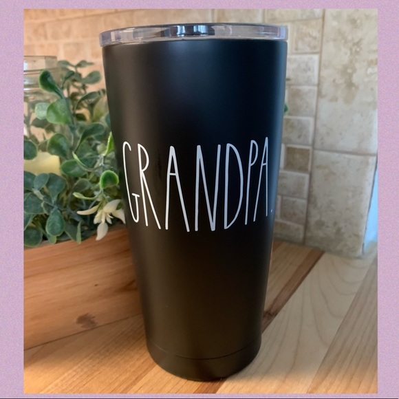 RAE DUNN “GRANDPA” LL BLACK INSULATED TUMBLER